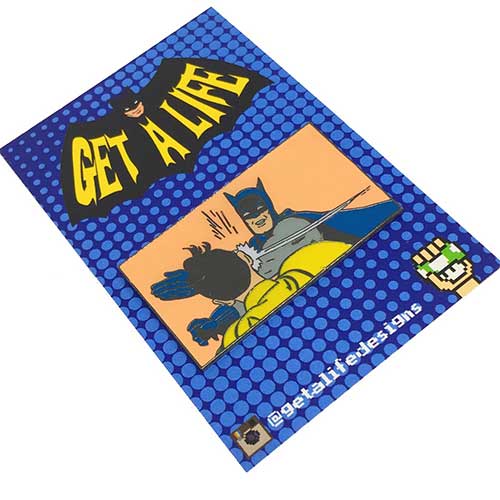 BAT SLAP - Retro Batman & Robin Meme Enamel Pin