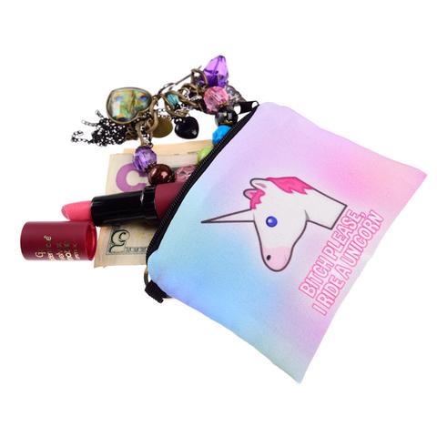 Bitch Please Unicorn Rainbow Coin Purse
