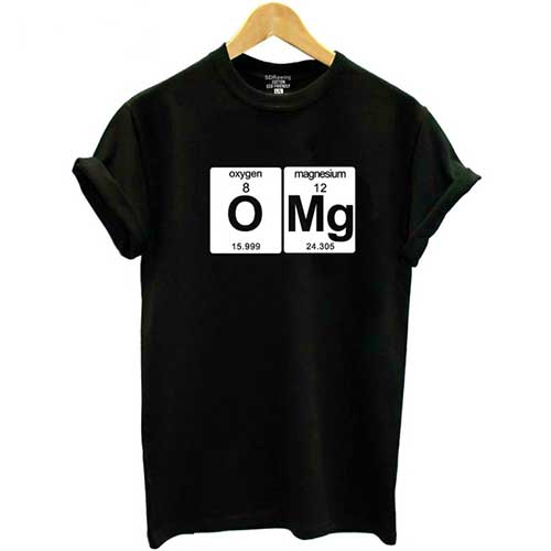 Funny Science cotton T-Shirt OMG