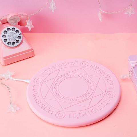 Magic Circle Cardcaptor Sakura Pink Star Wireless Charger Pad (sound)