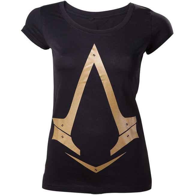 ASSASSIN'S CREED Syndicate Gold Metallic Brotherhood Logo Women's T-Shirt