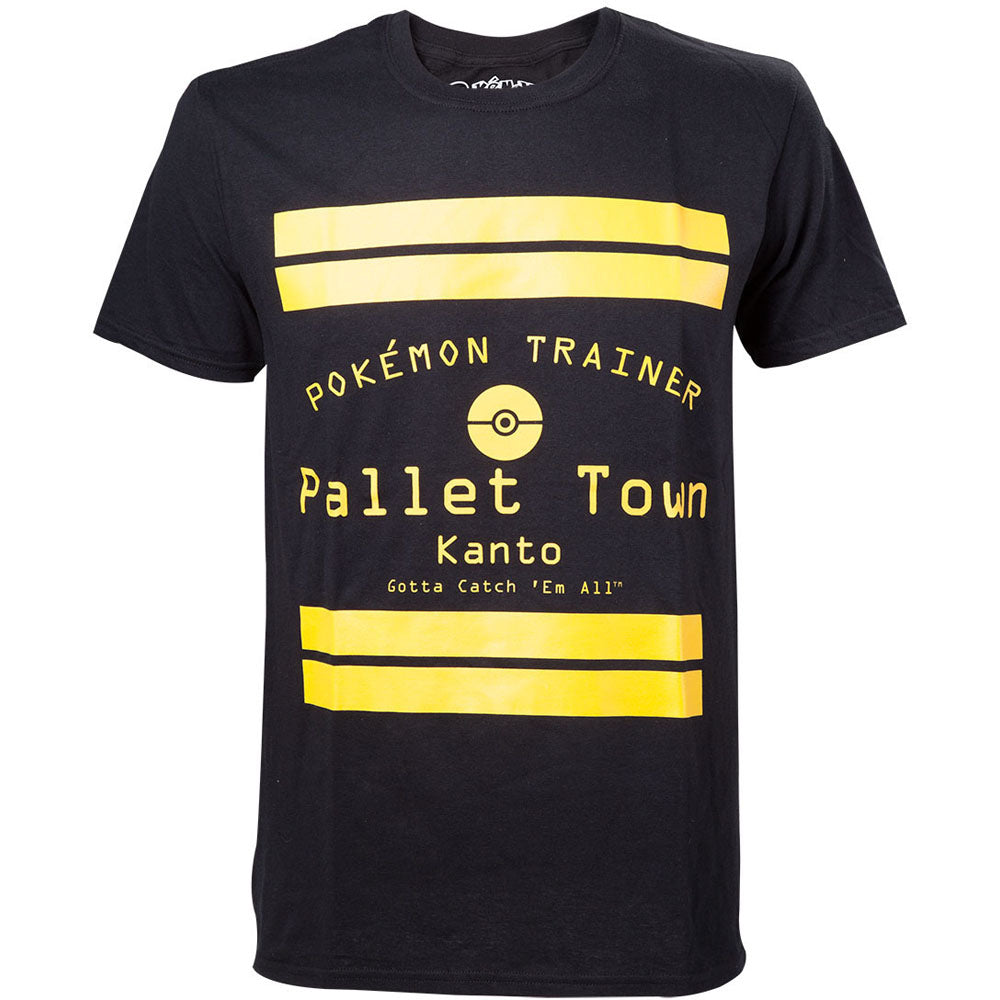 POKEMON Pallet Town Kanto Men's T-Shirt, Extra Extra Large, Black (TS408064POK-2XL)