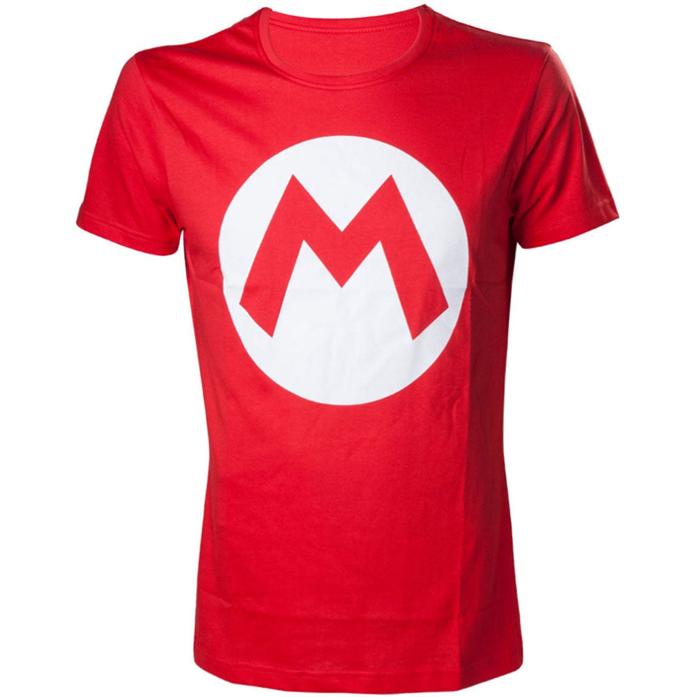 NINTENDO Super Mario Bros. Big Mario Logo Men's T-Shirt, Extra Large, Red (TS313152NTN-XL)