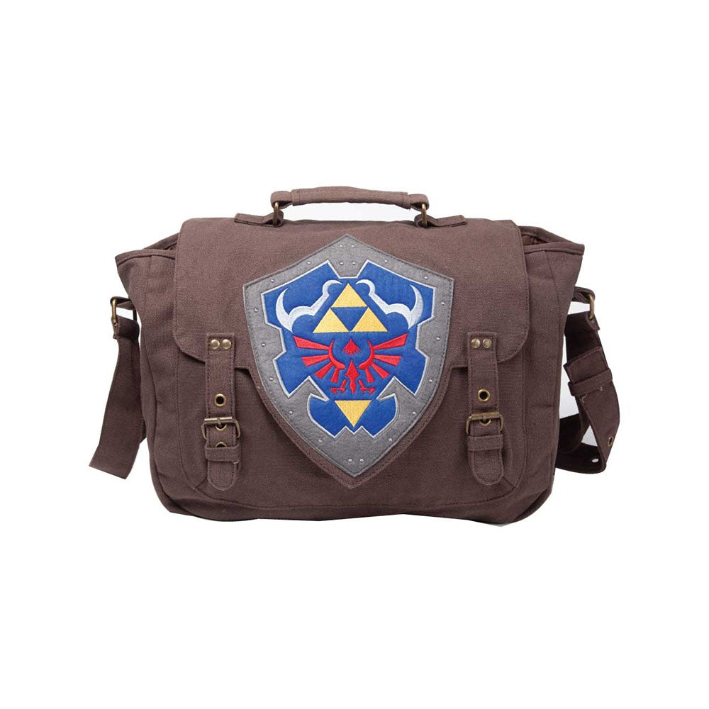 NINTENDO Legend of Zelda Hylian Shield Messenger Bag, Brown