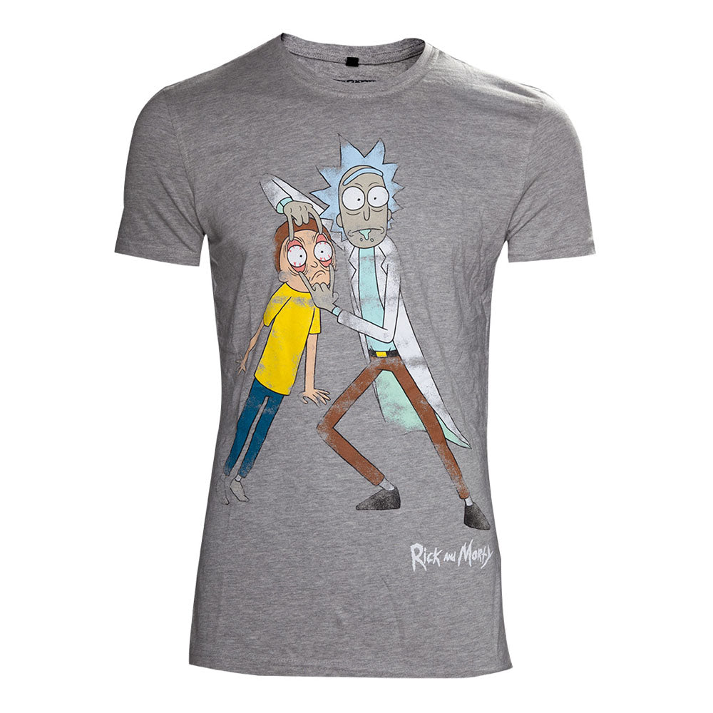 RICK AND MORTY Crazy Eyes Distressed T-Shirt