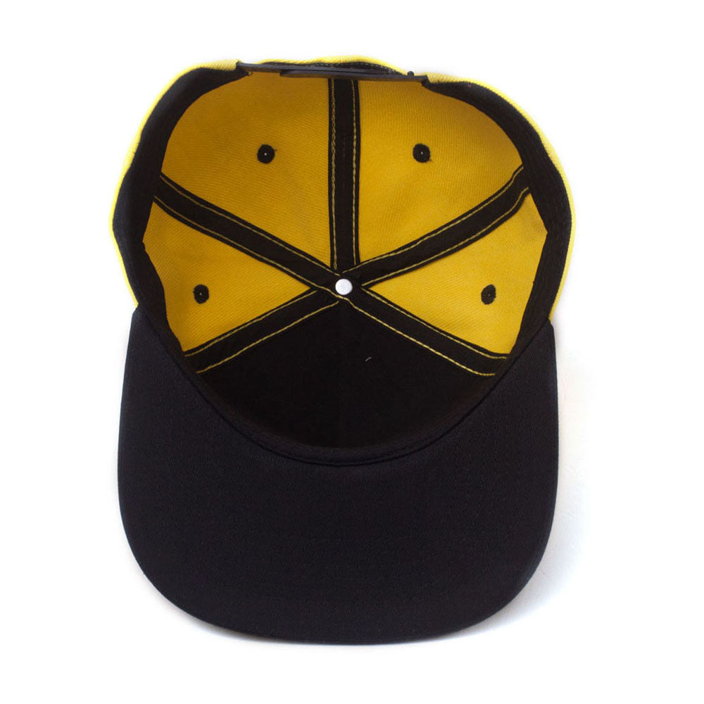 DISNEY Donald Duck Embroidered Face Snapback Baseball Cap, Yellow/Black (SB406837DON)