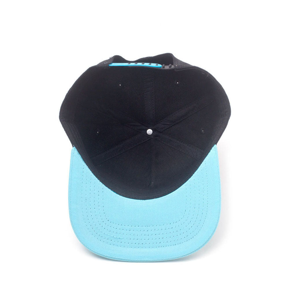 SPACE INVADERS Formation Snapback Baseball Cap, Black/Turquoise (SB588464SPI)