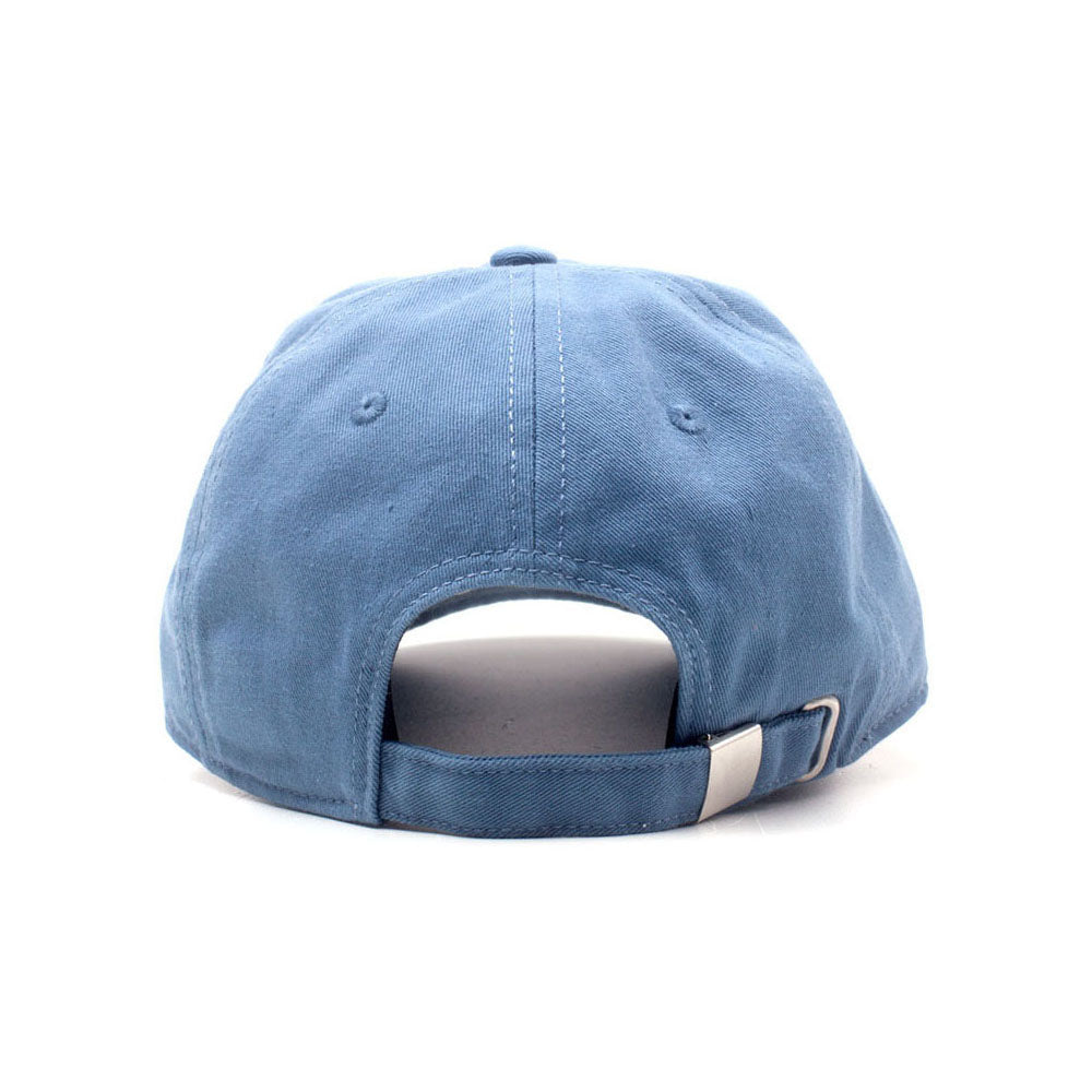 RUBIK'S CUBE Embroidered Logo Stone Washed Denim Dad Cap, Blue (BA525306RBK)