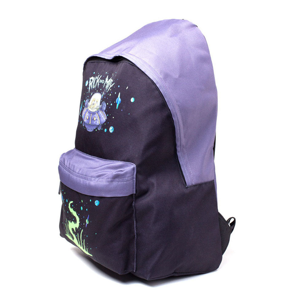RICK AND MORTY Spaceship Print Backpack, Black/Purple (BP537132RMT)