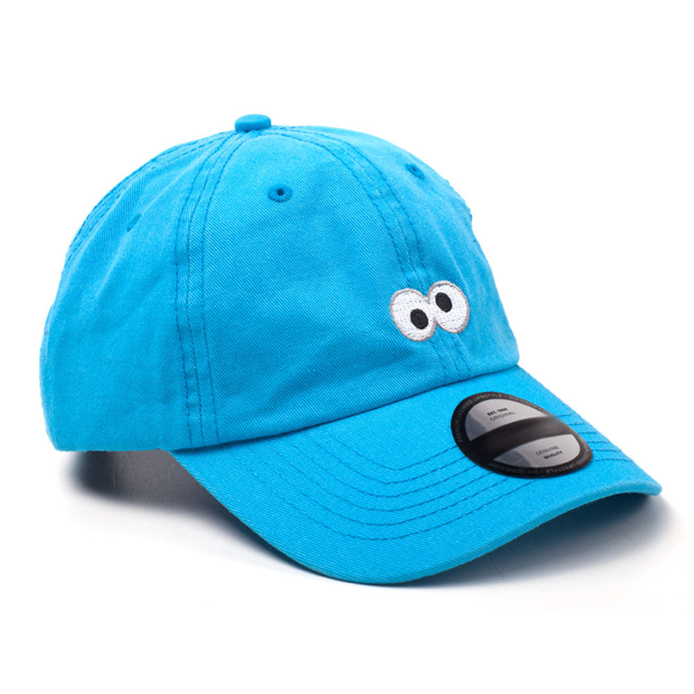 SESAME STREET Cookie Monster Embroidered Eyes Dad Cap, Blue (BA422022SES)