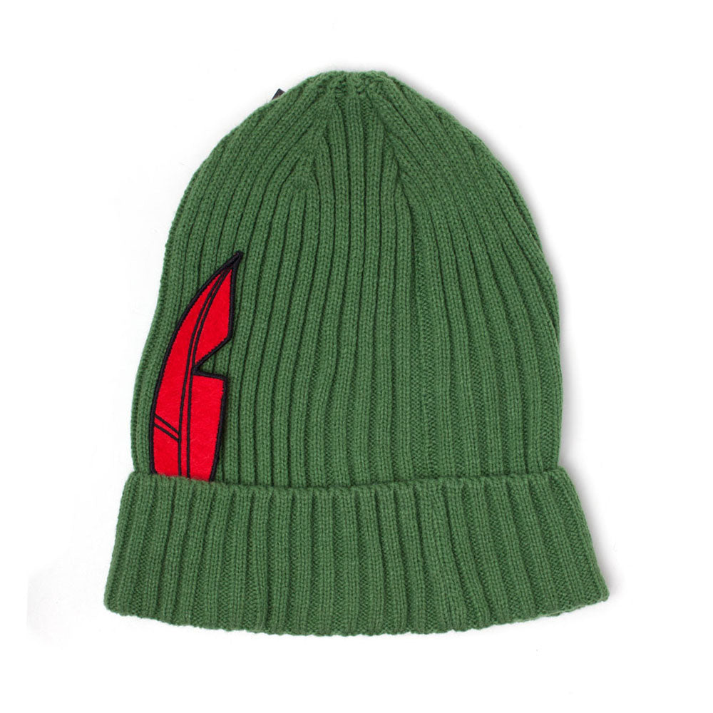 DISNEY Peter Pan Feather Novelty Rollup Beanie, Unisex, Green (KC246863DNY)