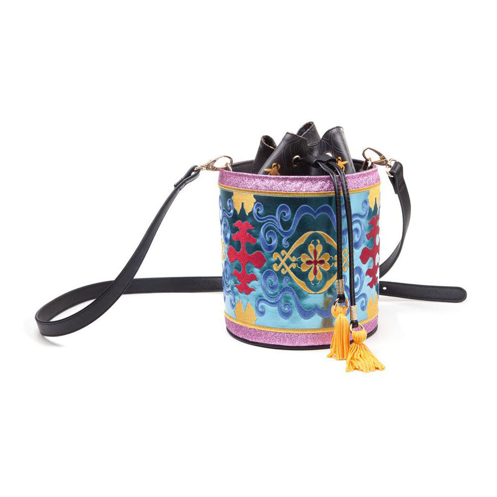DISNEY Aladdin Magic Carpet Glitter Drawstring Bucket Bag, Female, Multi-colour (LB223532ALD)