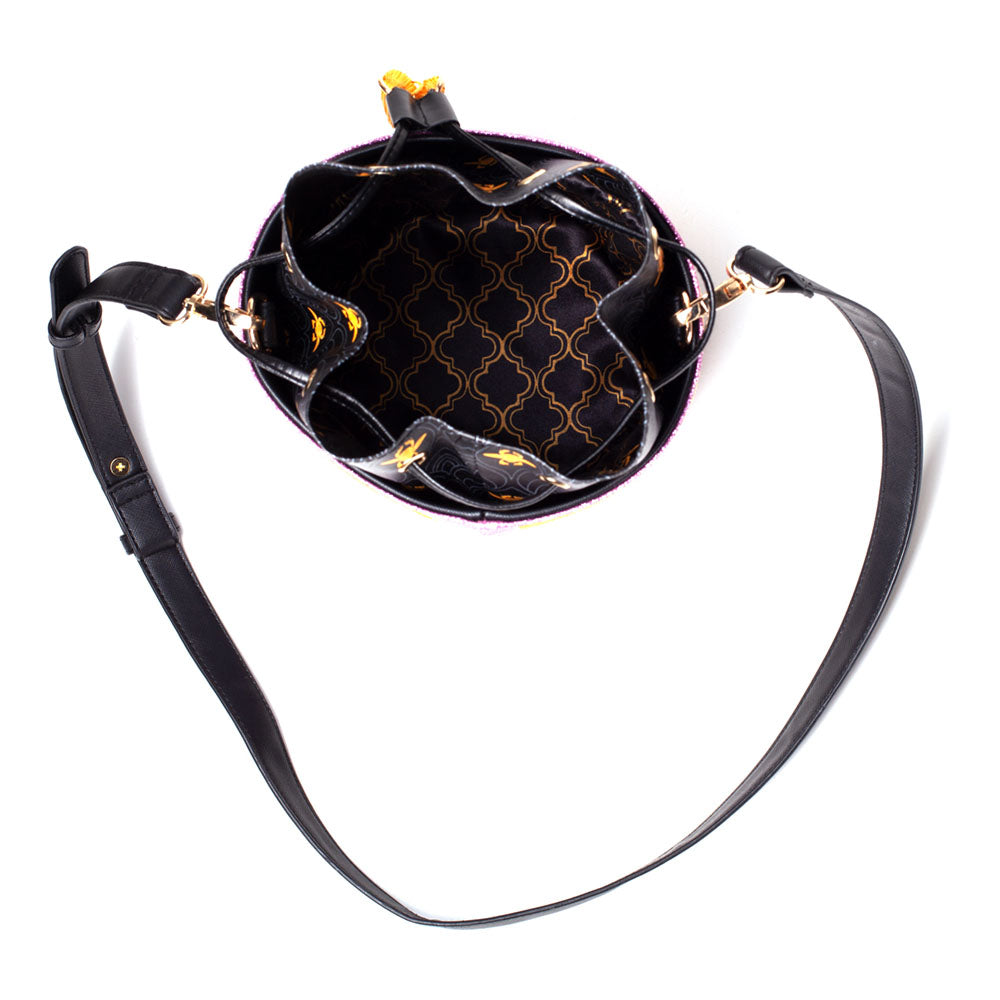 DISNEY Aladdin Magic Carpet Glitter Drawstring Bucket Bag, Female, Multi-colour (LB223532ALD)