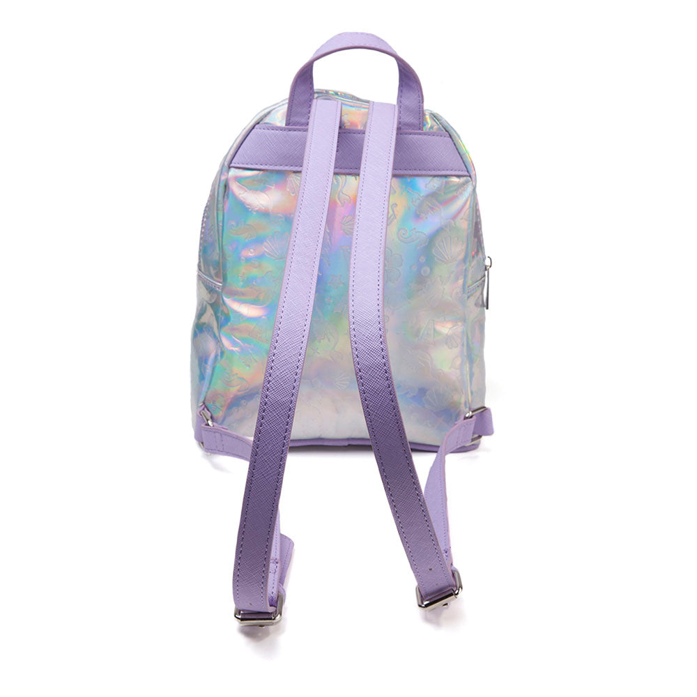DISNEY The Little Mermaid All-over Debossed Pattern Shimmer Print Ladies Backpack, Female, Multi-colour (MP312507LMR)