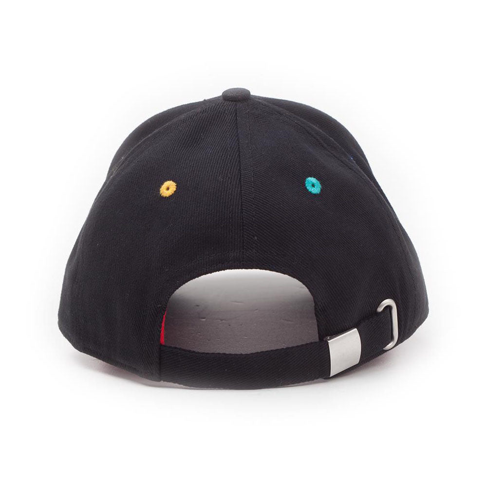SONY Playstation Embroidered Retro Logo Adjustable Cap, Unisex, Black/Red (BA271584SNY)