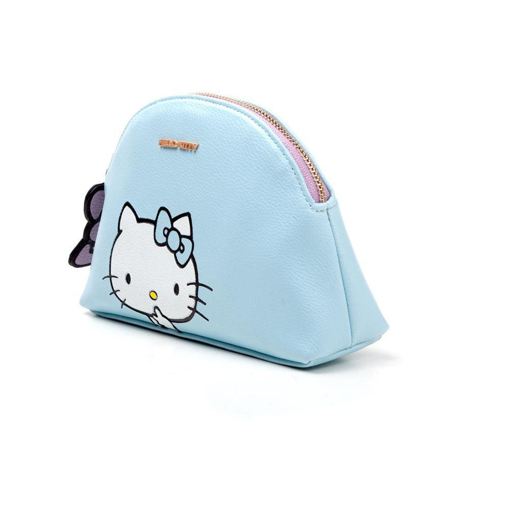 HELLO KITTY Zipped Ladies Makeup Bag, Female, Blue/Pink (CB232482HKT)