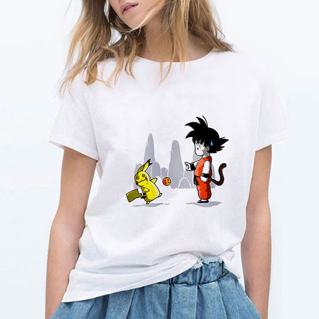 Women T Shirts Pokemon Puma Pika