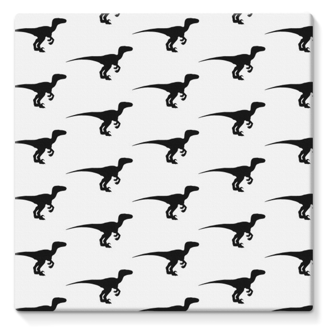 Dino All Over Stretched Eco-Canvas