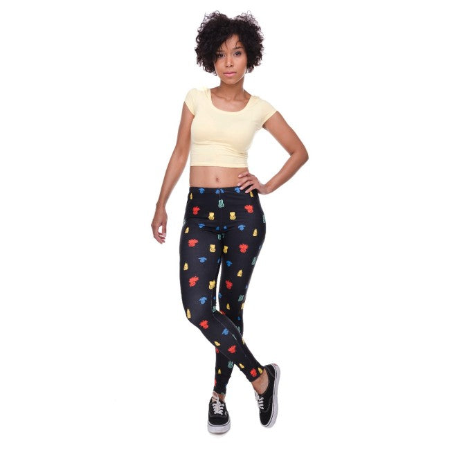 'Little Pineapple Black' Stretchable Women's Leggings Plus Size