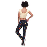 'Little Pineapple Black' Stretchable Women's Leggings Plus Size