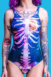 GALAXY SKELETON SWIMSUIT