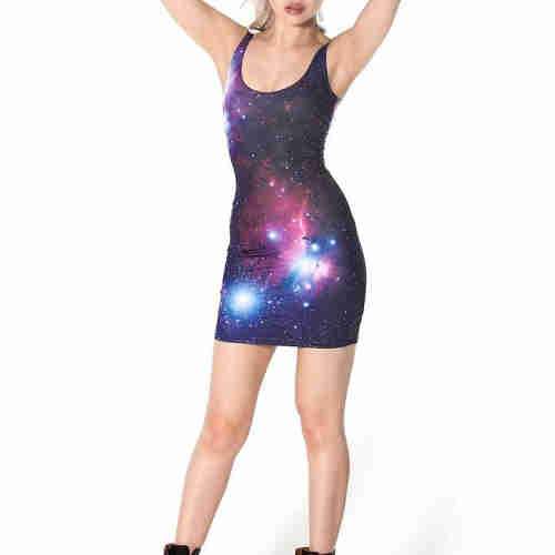 Galaxy Purple Sleeveless Dress