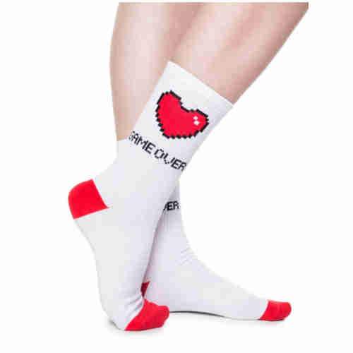Pixel Heart Socks