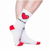 Pixel Heart Socks