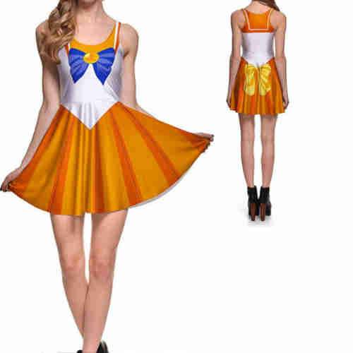 Sailor Moon Venus Scout Skater Dress