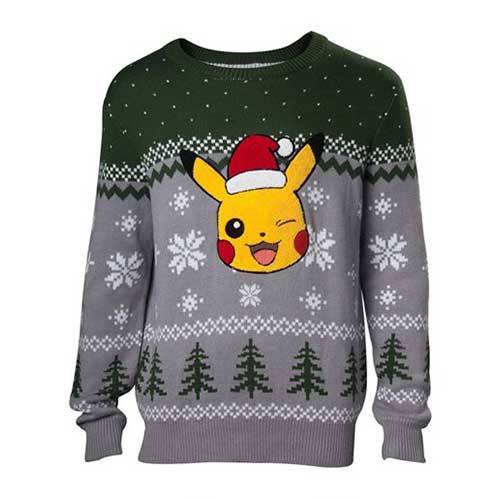 POKEMON Pikachu Winking Christmas Knitted Sweater