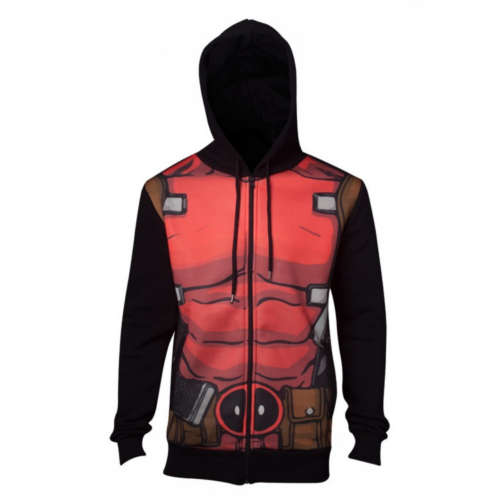 Deadpool Men's Sublimation Full Length Zipper Hoodie