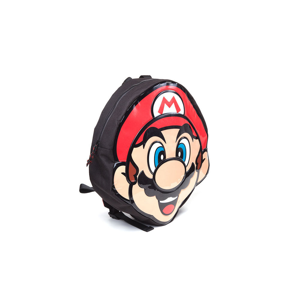 NINTENDO Super Mario Bros. Mario Face Shaped Backpack, Red