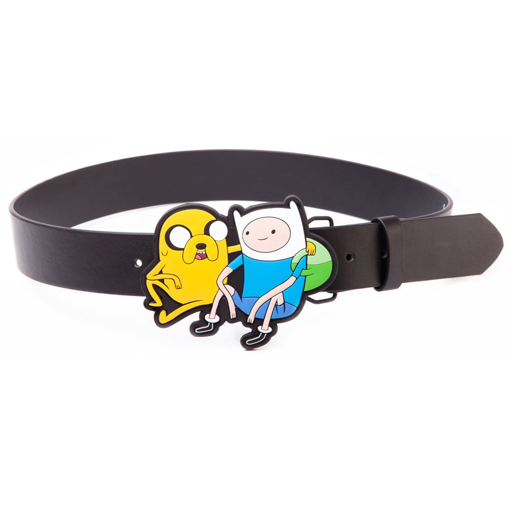 ADVENTURE TIME Black Belt with Jake & Finn 2D Buckle, Large (BT0MW8ADV-L)