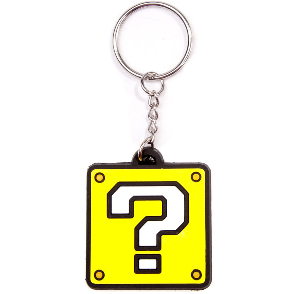 NINTENDO Super Mario Bros. Question Mark Block Rubber Keychain (KE141767NTN)