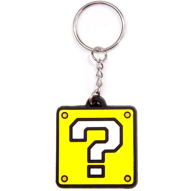 NINTENDO Super Mario Bros. Question Mark Block Rubber Keychain (KE141767NTN)