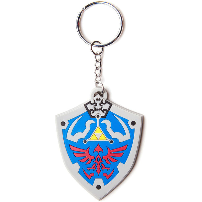 NINTENDO Legend of Zelda Hylian Shield Rubber Keychain, Grey