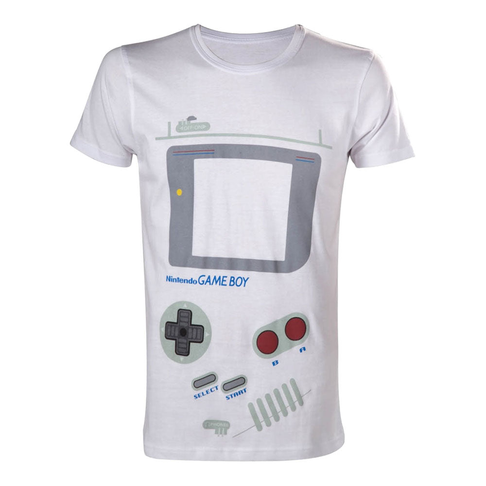 NINTENDO Original Classic Gameboy Interface Large T-Shirt, White (TS252527NTN-L)