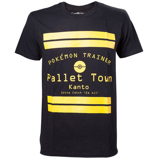 POKEMON Pallet Town Kanto Men's T-Shirt, Extra Extra Large, Black (TS408064POK-2XL)