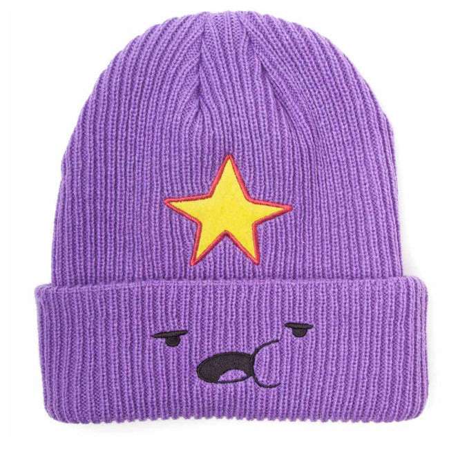 ADVENTURE TIME Lumpy Space Princess Face Fisherman Beanie, One Size, Purple