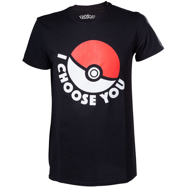 POKEMON I Choose You Men's T-Shirt, Extra Large, Black (TS120312POK-XL)