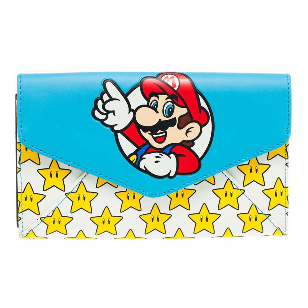 NINTENDO Super Mario Bros. Mario & Stars Envelop Wallet, One Size, Multi-Colour (GW172YSMB)