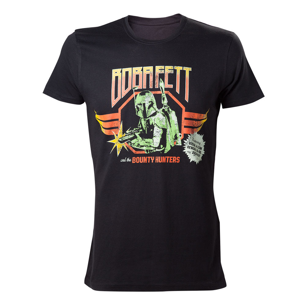 STAR WARS  Vintage Boba Fett and the Bounty Hunters Rock Poster T-Shirt