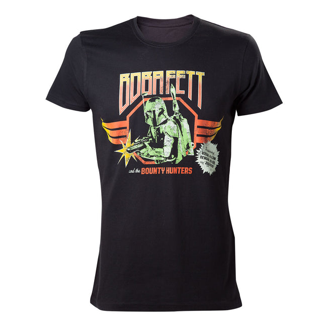 STAR WARS  Vintage Boba Fett and the Bounty Hunters Rock Poster T-Shirt
