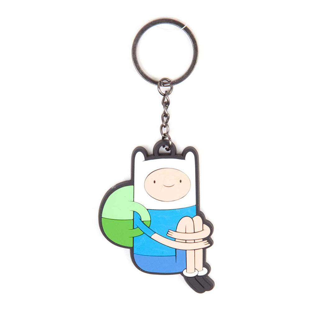 ADVENTURE TIME Sitting Finn Rubber Keychain, One Size, Multi-Colour