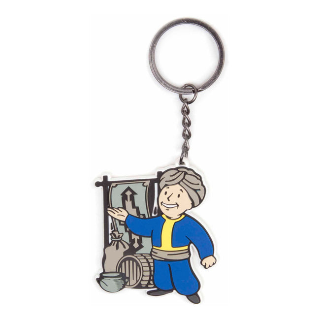 FALLOUT 4 Vault Boy Barter Skill Rubber Keychain, One Size, Multi-Colour