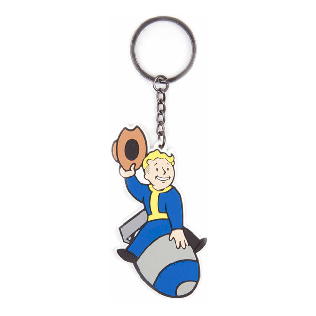 FALLOUT 4 Vault Boy Bomber Skill Rubber Keychain, One Size, Multi-Colour