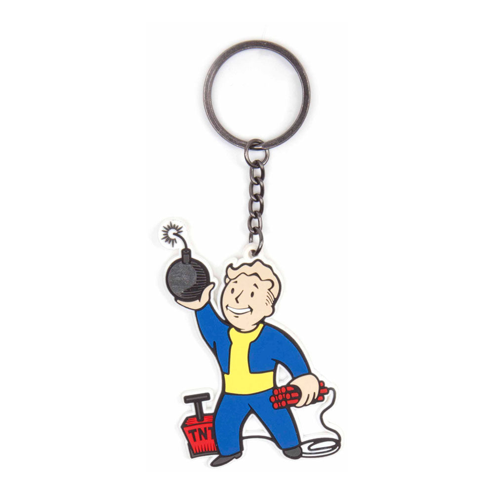 FALLOUT 4 Vault Boy Explosives Skill Rubber Keychain, One Size, Multi-Colour