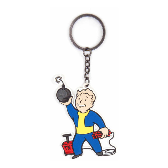 FALLOUT 4 Vault Boy Explosives Skill Rubber Keychain, One Size, Multi-Colour
