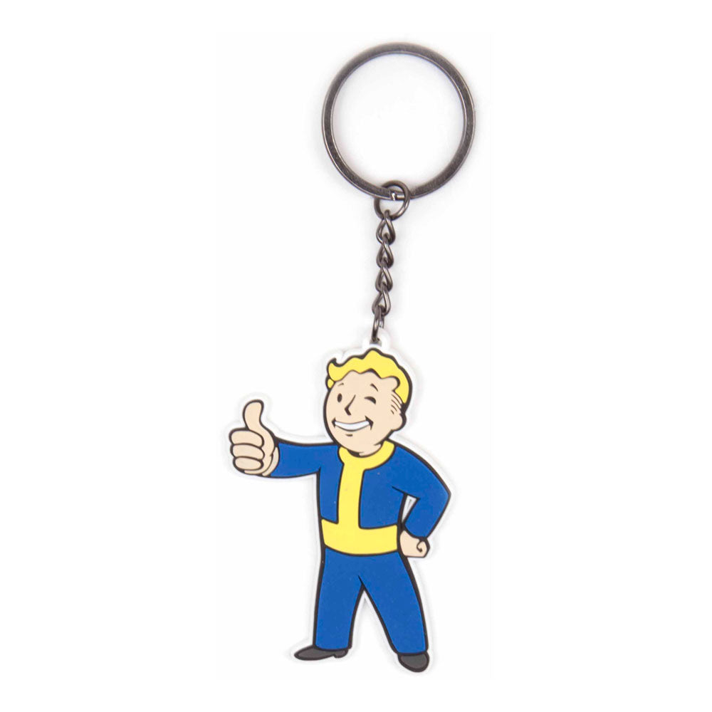 FALLOUT 4 Vault Boy Approves Rubber Keychain, One Size, Multi-Colour