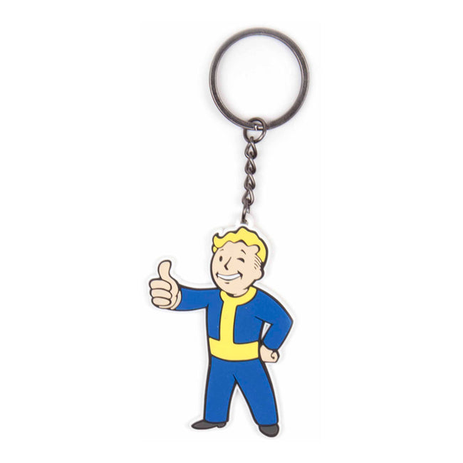 FALLOUT 4 Vault Boy Approves Rubber Keychain, One Size, Multi-Colour